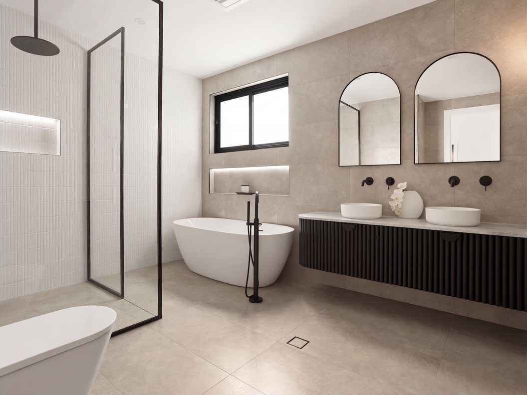 Completed luxury bathroom renovation by Five Star Bathrooms in Seaforth