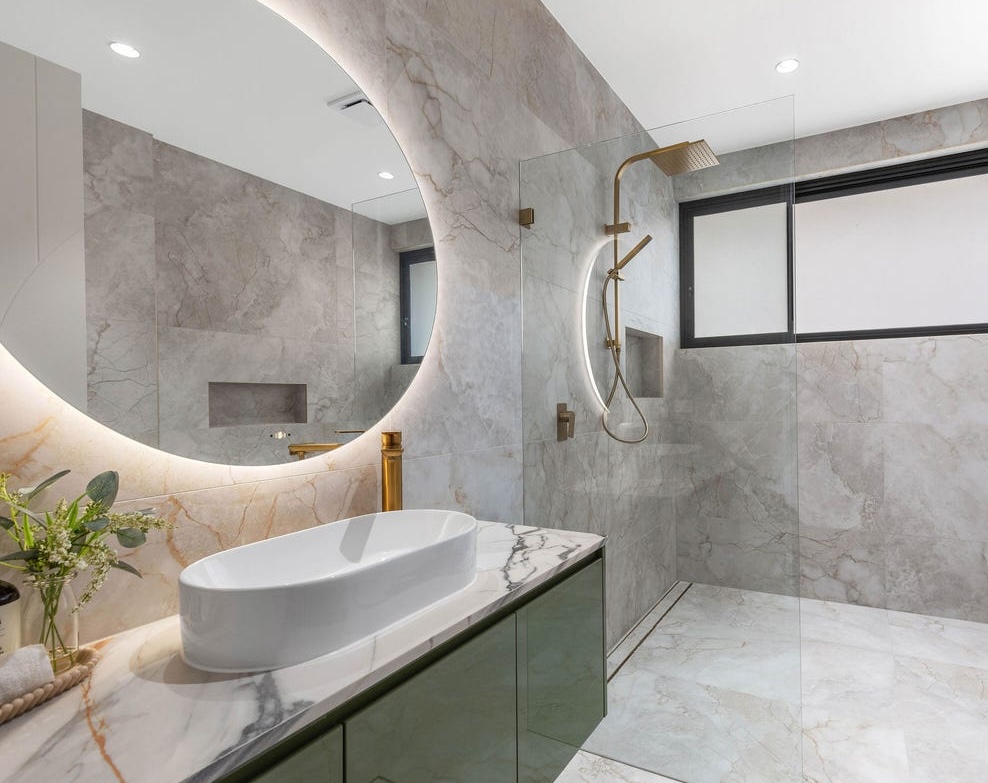 Marrickville Terrace Bathroom & Laundry — Vanity and mirror